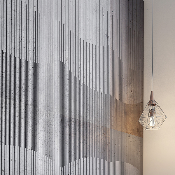 exposed concrete wall panels interiors