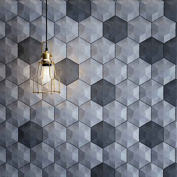 3D wall tiles for home nteriors in cement finishes